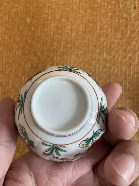 古玩陶瓷五彩花卉紋杯碟拍賣,當前價格3888元