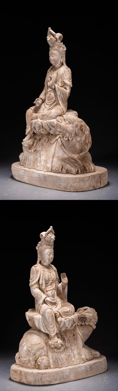 古玩雜項木雕觀音真品鑒賞圖