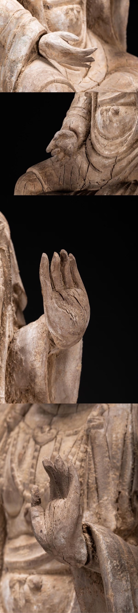 古玩雜項木雕觀音真品鑒賞圖