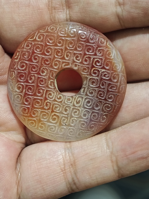 古玩玉器仿古做舊璧型件真品鑒賞圖