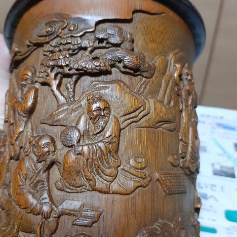 古玩雜項筆筒真品鑒賞圖