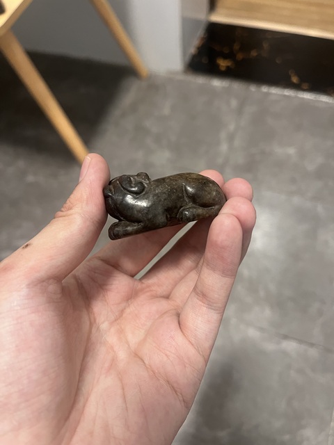 古玩玉器提油仿古“玉獸”真品鑒賞圖