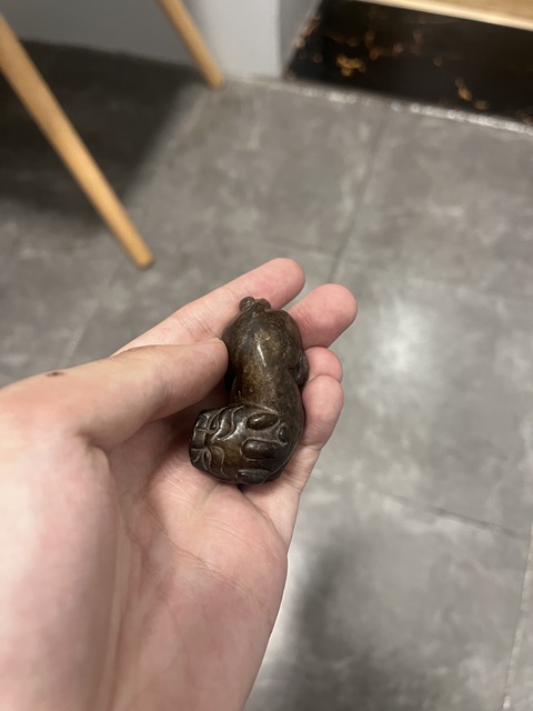 古玩玉器提油仿古“玉獸”真品鑒賞圖