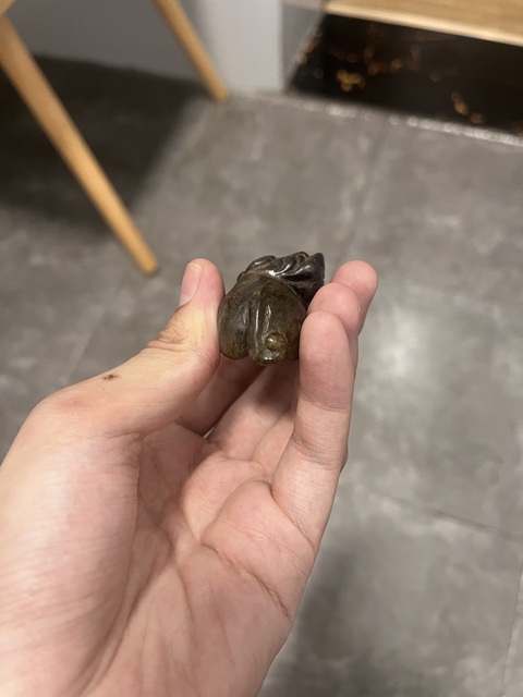 古玩玉器提油仿古“玉獸”真品鑒賞圖