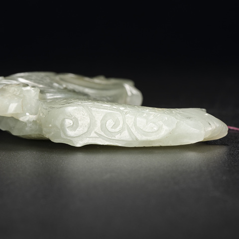 古玩玉器和田玉雕“魚化龍”擺件真品鑒賞圖