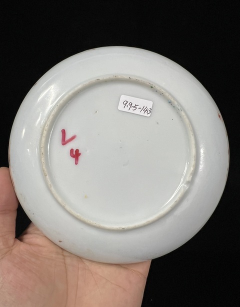 古玩陶瓷廣彩人物故事杯碟一套真品鑒賞圖