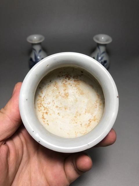 古玩陶瓷清早期,青花花卉紋三貢拍賣,當前價格4000元