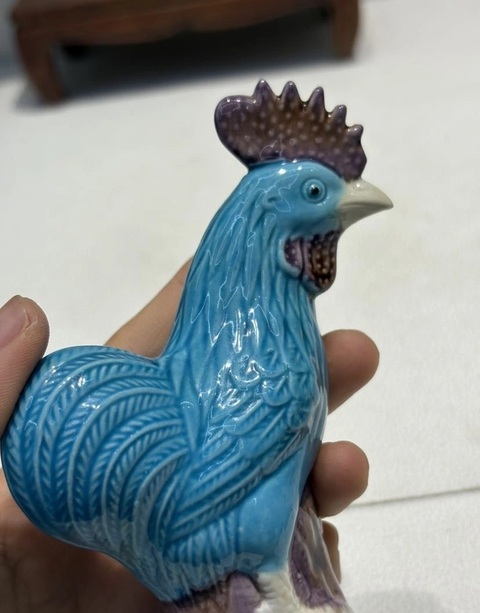 古玩陶瓷大雞塑像真品鑒賞圖