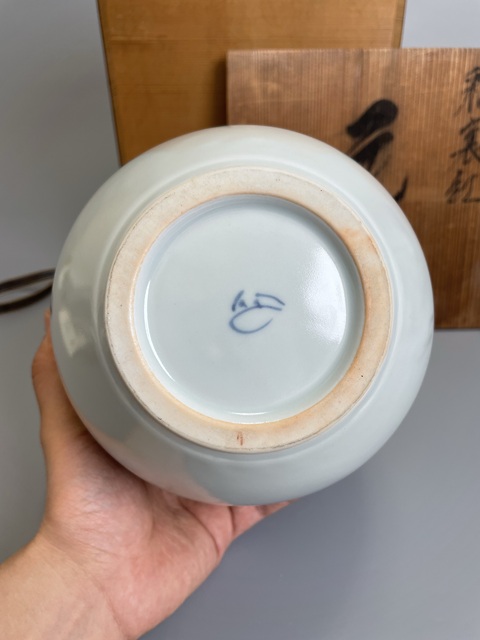 古玩陶瓷清中期 青花釉里紅雙象耳花瓶真品鑒賞圖
