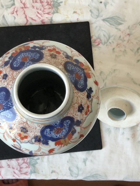 古玩陶瓷青花礬紅雞腿蓋瓶真品鑒賞圖