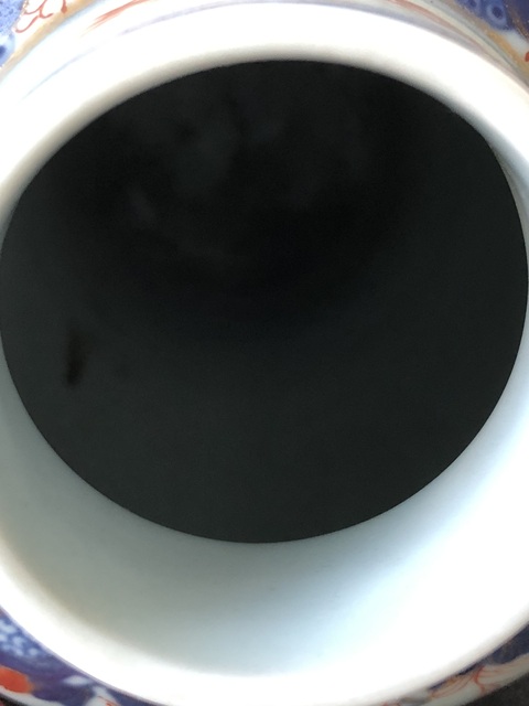 古玩陶瓷青花礬紅雞腿蓋瓶真品鑒賞圖