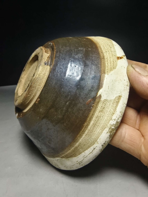 古玩陶瓷磁州窯醬釉碗拍賣,當前價格168元
