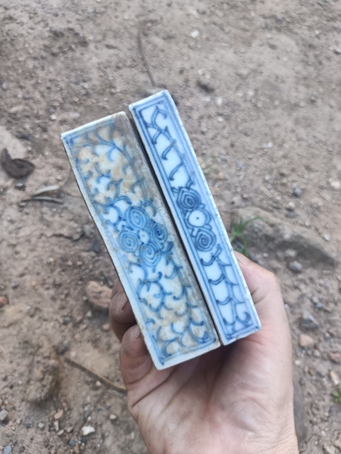 古玩陶瓷青花印泥盒真品鑒賞圖