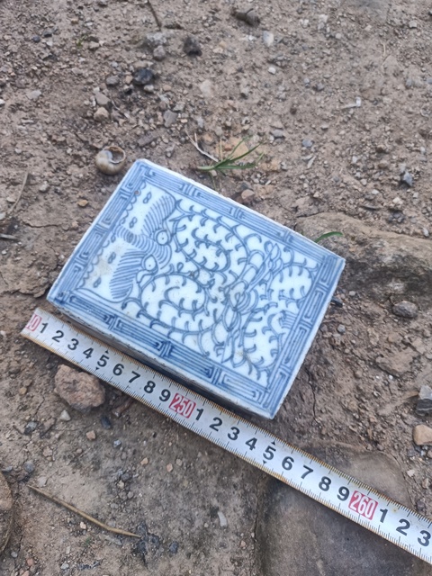 古玩陶瓷青花印泥盒真品鑒賞圖