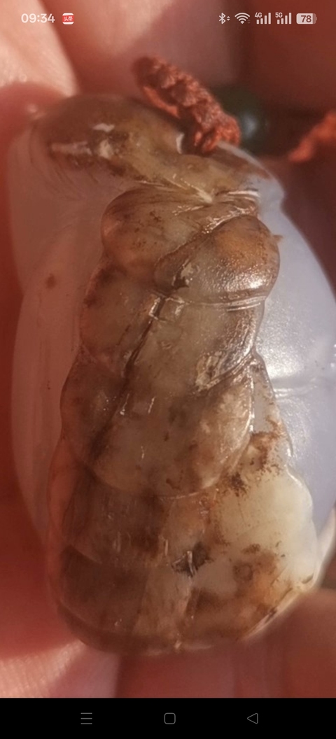 古玩玉器劉海戲金蟾掛件真品鑒賞圖