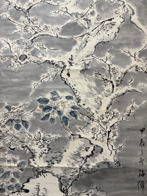 古玩字畫(huà)海仙款寫(xiě)意雪梅真品鑒賞圖