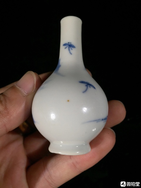 古玩陶瓷青花輩輩封侯膽瓶真品鑒賞圖