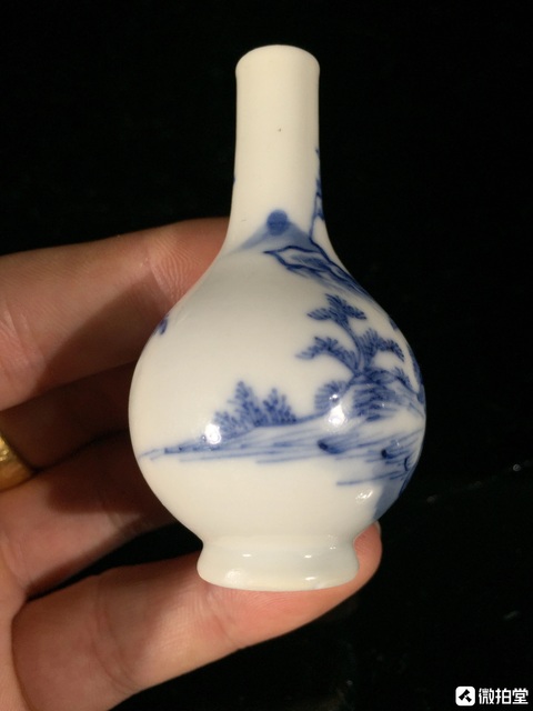 古玩陶瓷青花輩輩封侯膽瓶真品鑒賞圖