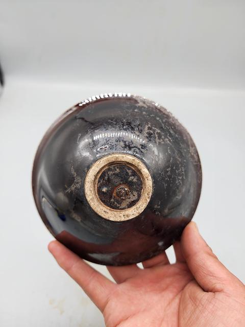 古玩陶瓷黑釉定窯系斗笠盞真品鑒賞圖