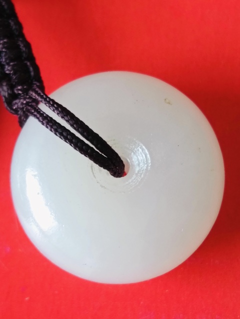 古玩玉器乳化玻璃“平安扣”真品鑒賞圖