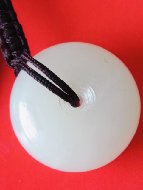 古玩玉器乳化玻璃“平安扣”真品鑒賞圖