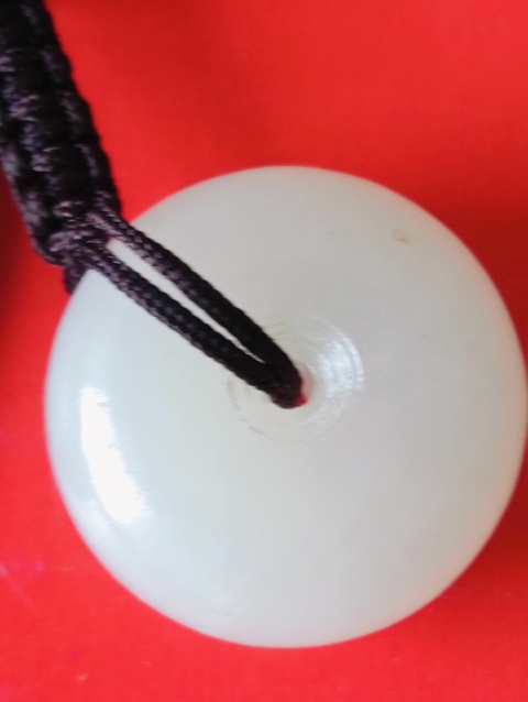 古玩玉器乳化玻璃“平安扣”真品鑒賞圖