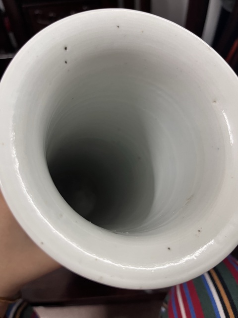 古玩陶瓷青花冰梅箭筒真品鑒賞圖