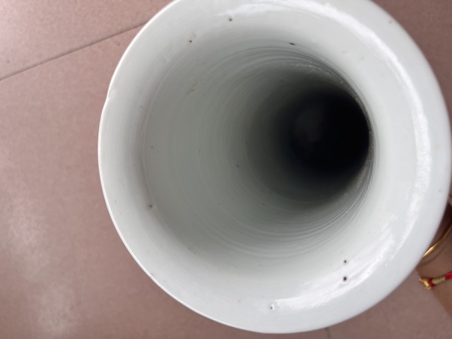 古玩陶瓷青花冰梅箭筒真品鑒賞圖