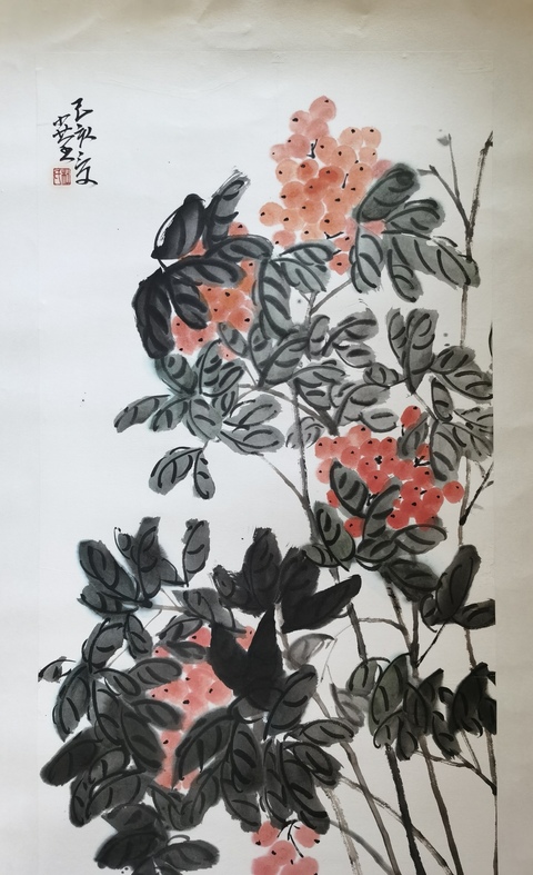 古玩字畫農(nóng)工黨中央書畫院副院長兼秘書長杜小荃琵琶果實拍賣，當前價格899元
