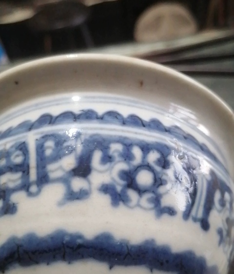 古玩陶瓷青花夔龍紋香爐真品鑒賞圖