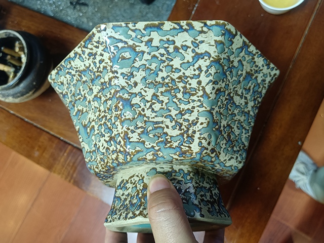 古玩陶瓷八角高足碗真品鑒賞圖