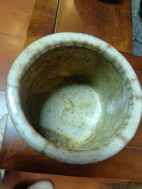 古玩陶瓷紅釉筒式爐真品鑒賞圖