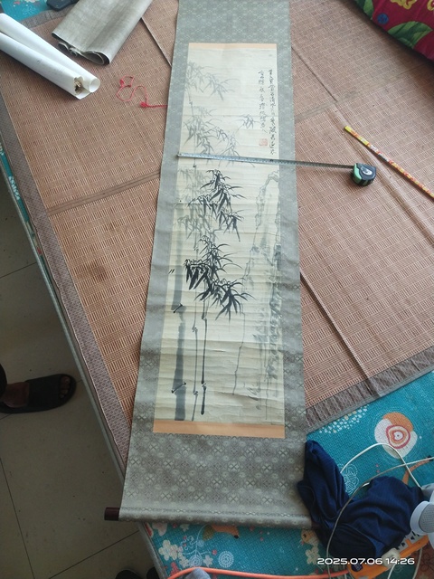 古玩字畫竹影清風真品鑒賞圖