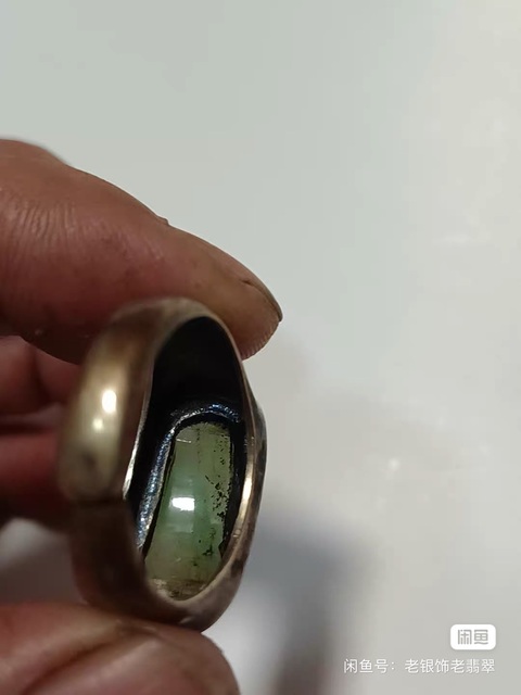 古玩玉器鑲嵌戒指真品鑒賞圖