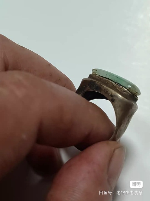 古玩玉器鑲嵌戒指真品鑒賞圖