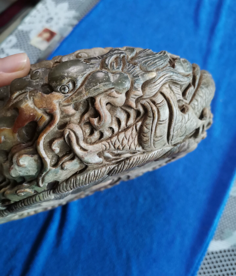 古玩玉器地方玉雕“龍紋筆洗”真品鑒賞圖