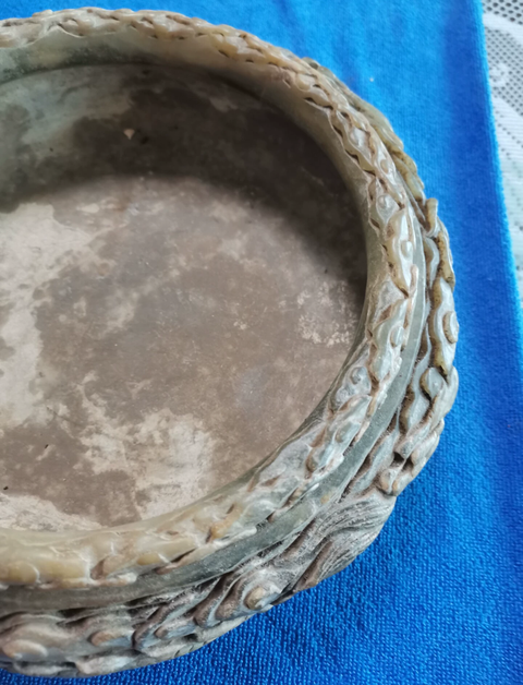古玩玉器地方玉雕“龍紋筆洗”真品鑒賞圖