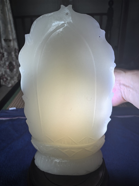 古玩玉器阿富汗玉雕“觀音擺件”真品鑒賞圖