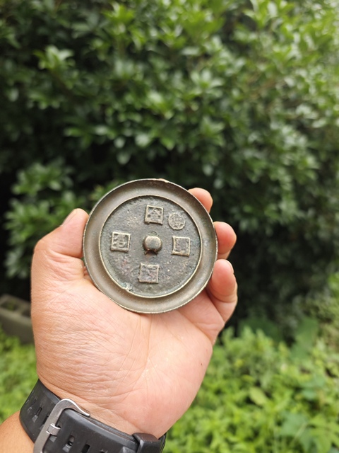 古玩銅器明代銅鏡“金榜題名”吉語鏡拍賣,當前價格1280元