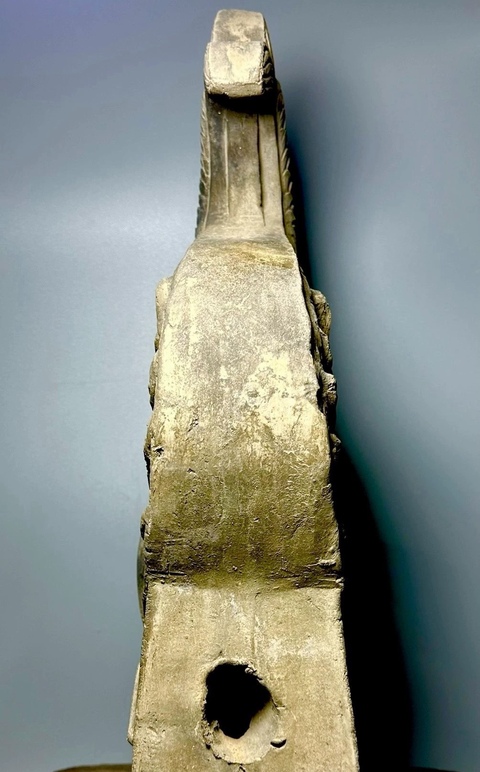 古玩陶瓷灰陶螭吻真品鑒賞圖