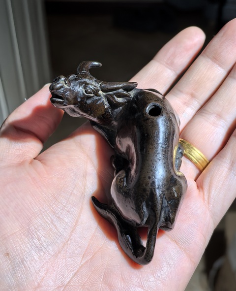 古玩銅器硯滴真品鑒賞圖
