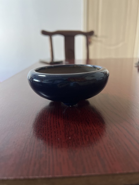 古玩陶瓷藍釉香爐真品鑒賞圖