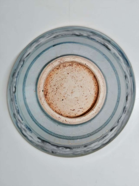 古玩陶瓷青花云氣紋茶碗真品鑒賞圖
