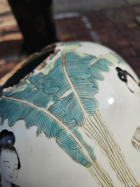 古玩陶瓷粉彩人物故事東瓜罐真品鑒賞圖