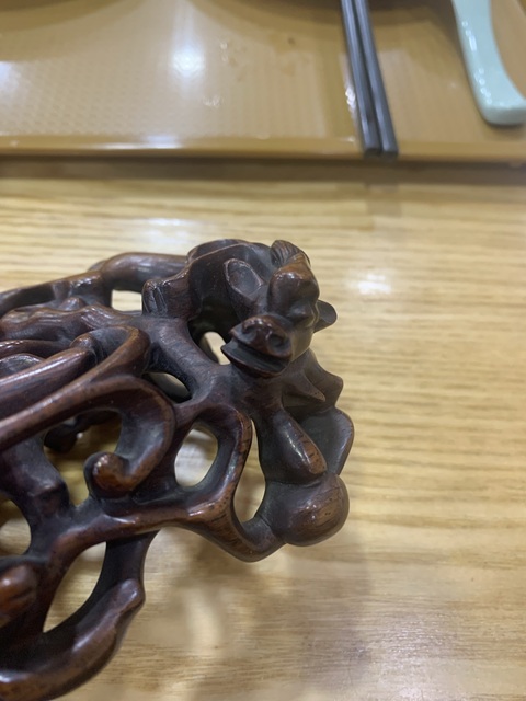 古玩雜項木座真品鑒賞圖