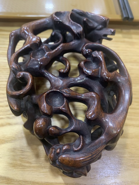 古玩雜項木座真品鑒賞圖