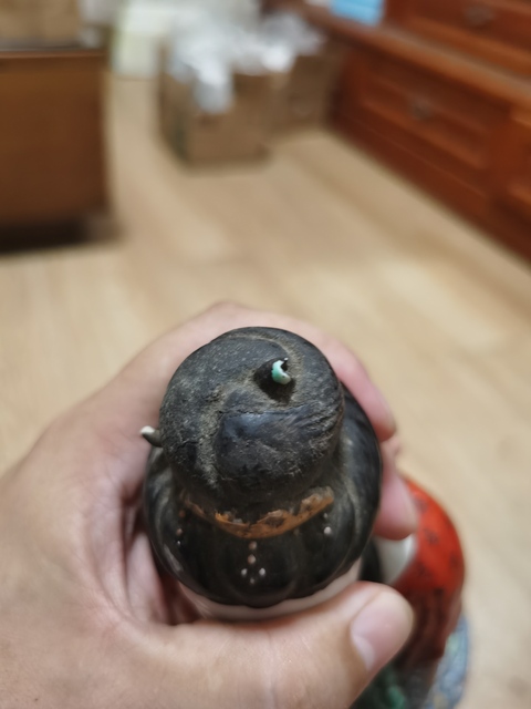古玩陶瓷粉彩人物塑像真品鑒賞圖