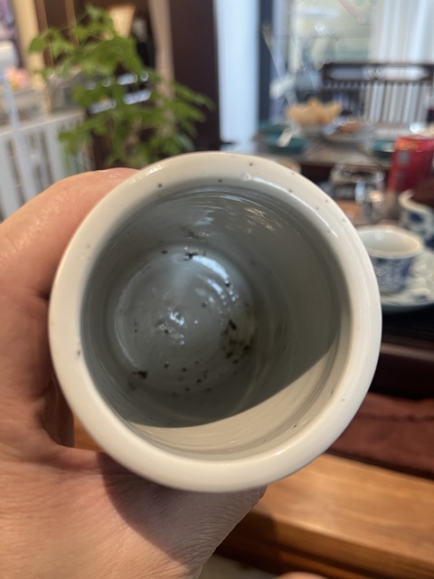 古玩陶瓷淺絳彩花鳥紋筆筒真品鑒賞圖