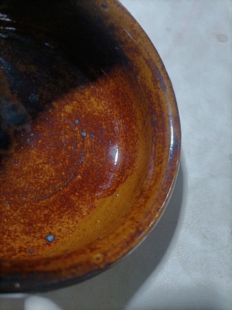 古玩陶瓷醬釉三足爐真品鑒賞圖