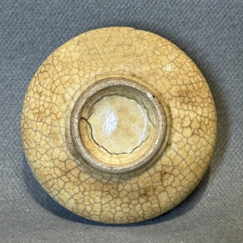 古玩陶瓷哥釉水盂真品鑒賞圖